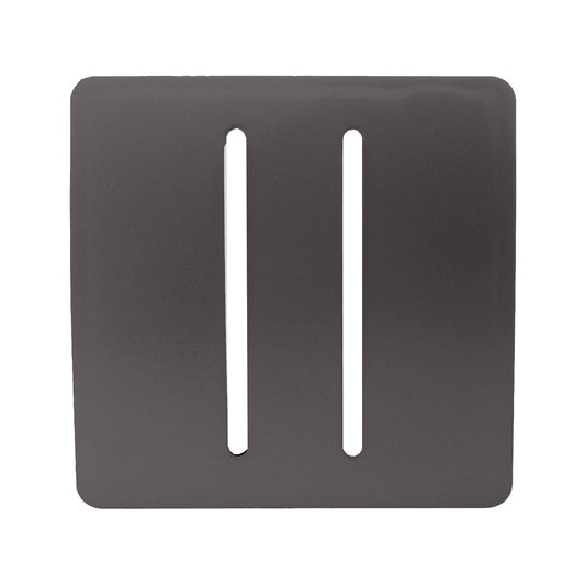 Trendi Switch 2 Gang Spare Faceplate for Modern Designer Light Switch in Dark Mocha Brown