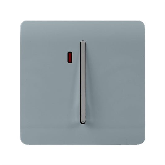 Trendi Switch 1 Gang Spare Faceplate For Modern Designer Heavy Duty Switch in Cool Grey