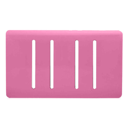 Trendi Switch 4 Gang Spare Twin Faceplate for Modern Designer Light Switch in Candy Pink