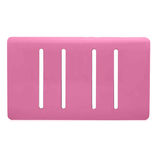 Trendi Switch 4 Gang Spare Twin Faceplate for Modern Designer Light Switch in Candy Pink
