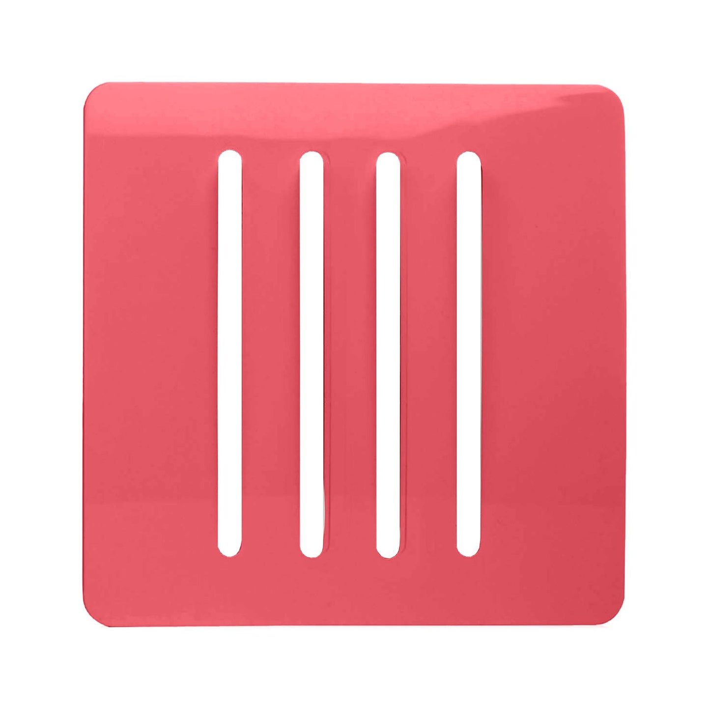 Trendi Switch 4 Gang Spare Faceplate for Modern Designer Light Switch in Strawberry Red