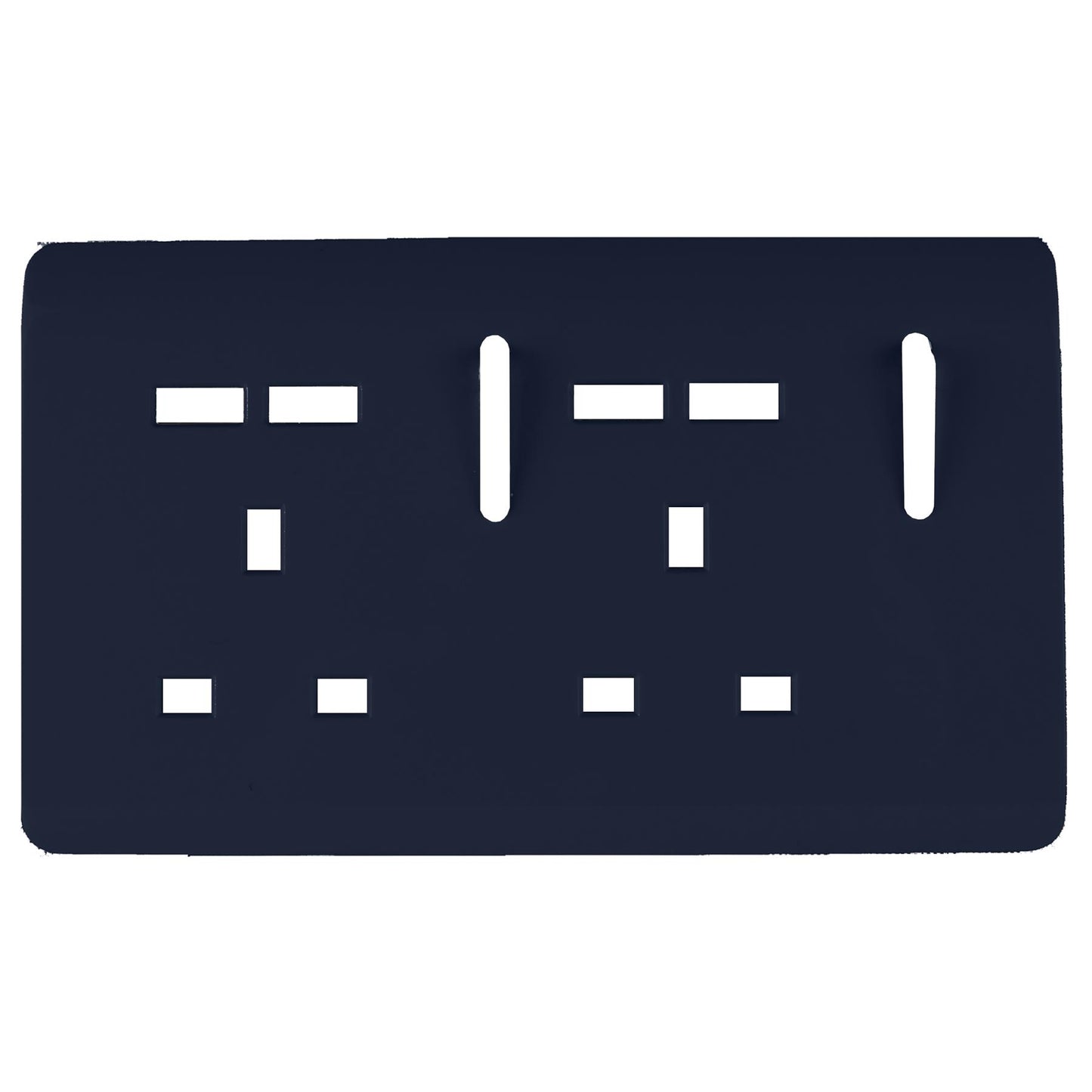 Trendi Switch 2 Gang 4 Port USB Spare Faceplate For Modern Designer Plug Socket in Navy Blue