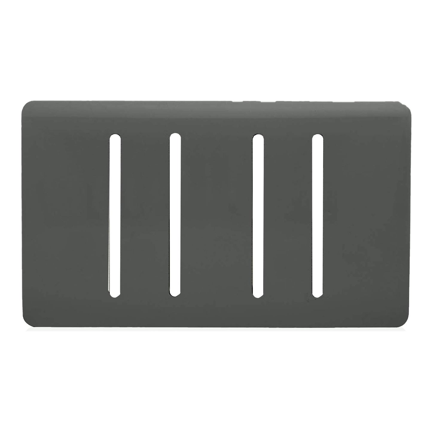 Trendi Switch 4 Gang Spare Twin Faceplate for Modern Designer Light Switch in Charcoal Grey