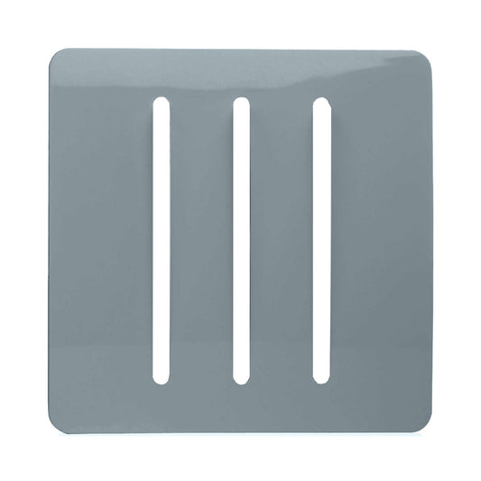 Trendi Switch 3 Gang Spare Faceplate for Modern Designer Light Switch in Cool Grey