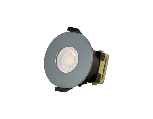 Trendi Switch Dimmable IP65 CCT LED Fire Rated Downlight in Cool Grey