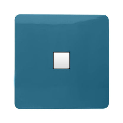 Trendi Switch 1 Gang Cat 3 Telephone Slave Socket in Ocean Blue