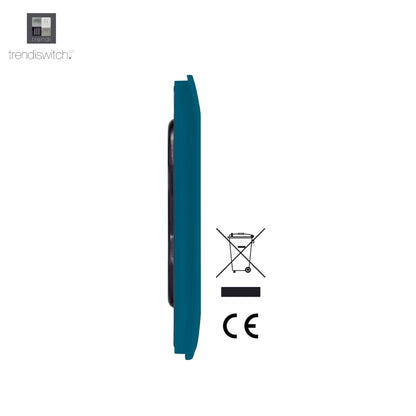 Trendi Switch Single Blanking Plate in Ocean Blue