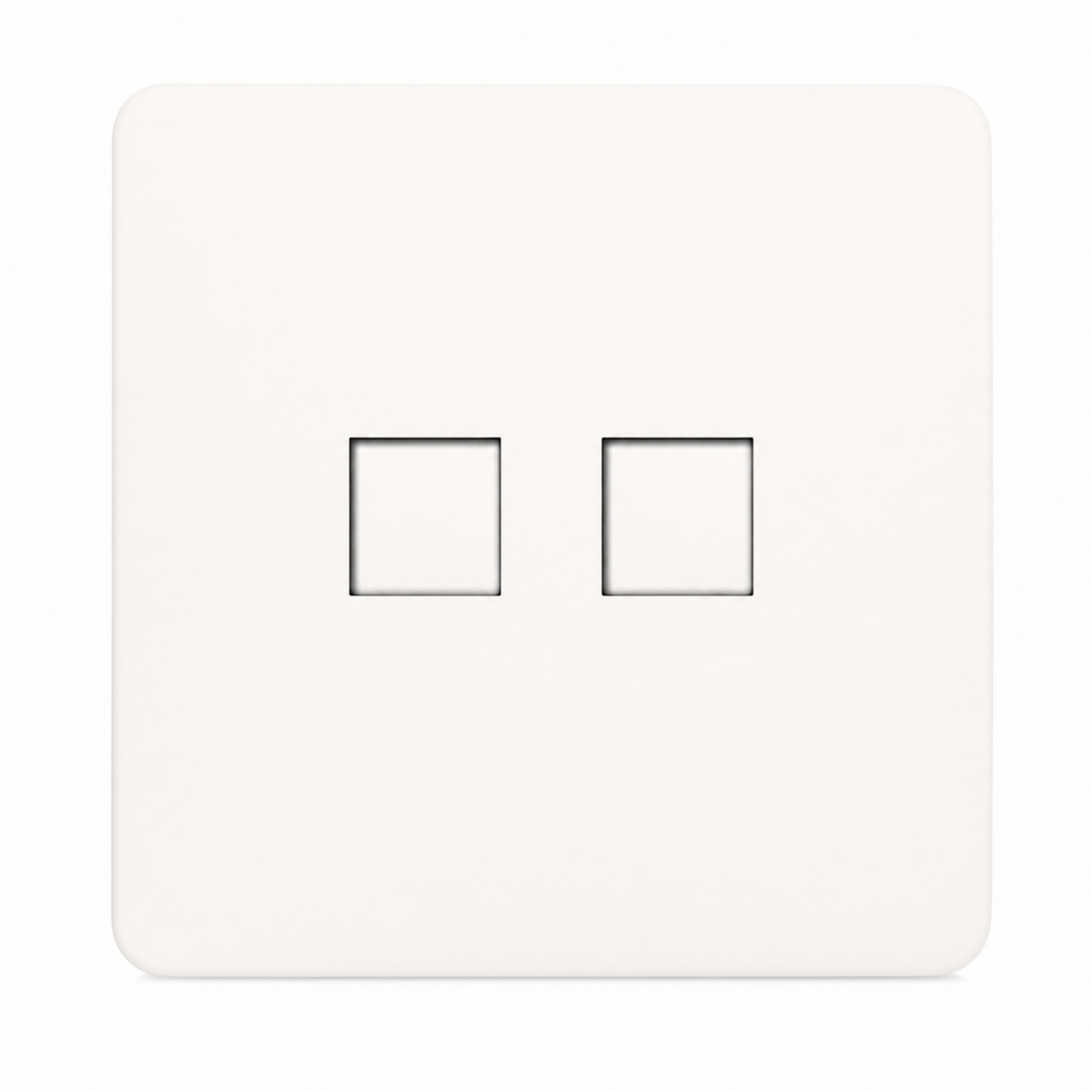 Trendi Switch 2 Gang RJ45 Cat 5e PC Ethernet Socket in Matt White - ART-2PCMWH