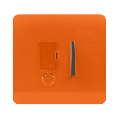 Trendi Switch 13 Amp Fused Spur with Flex Outlet in Sunset Orange