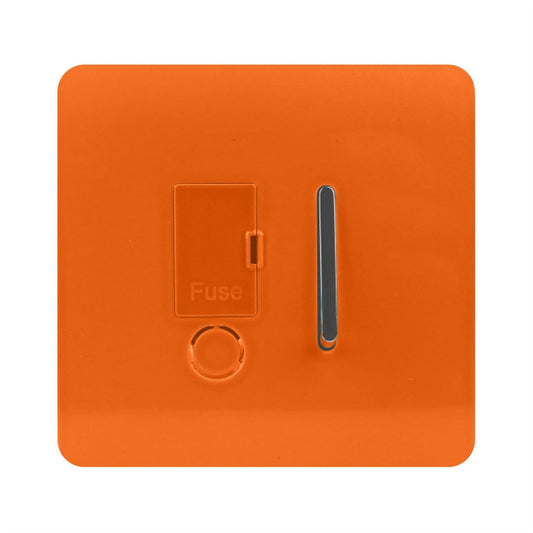 Trendi Switch 13 Amp Fused Spur with Flex Outletin Sunset Orange