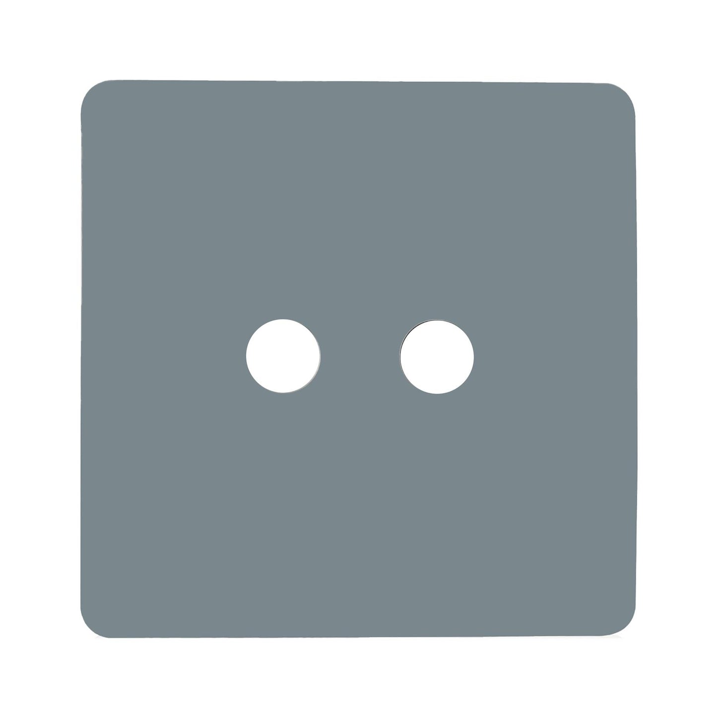 Trendi Switch 2 Gang Spare Faceplate For Co-Axial Modern Designer Television Socket in Cool Grey