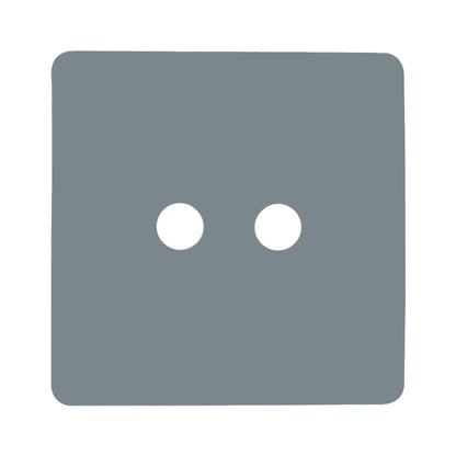 Trendi Switch 2 Gang Spare Faceplate For Co-Axial Modern Designer Television Socket in Cool Grey