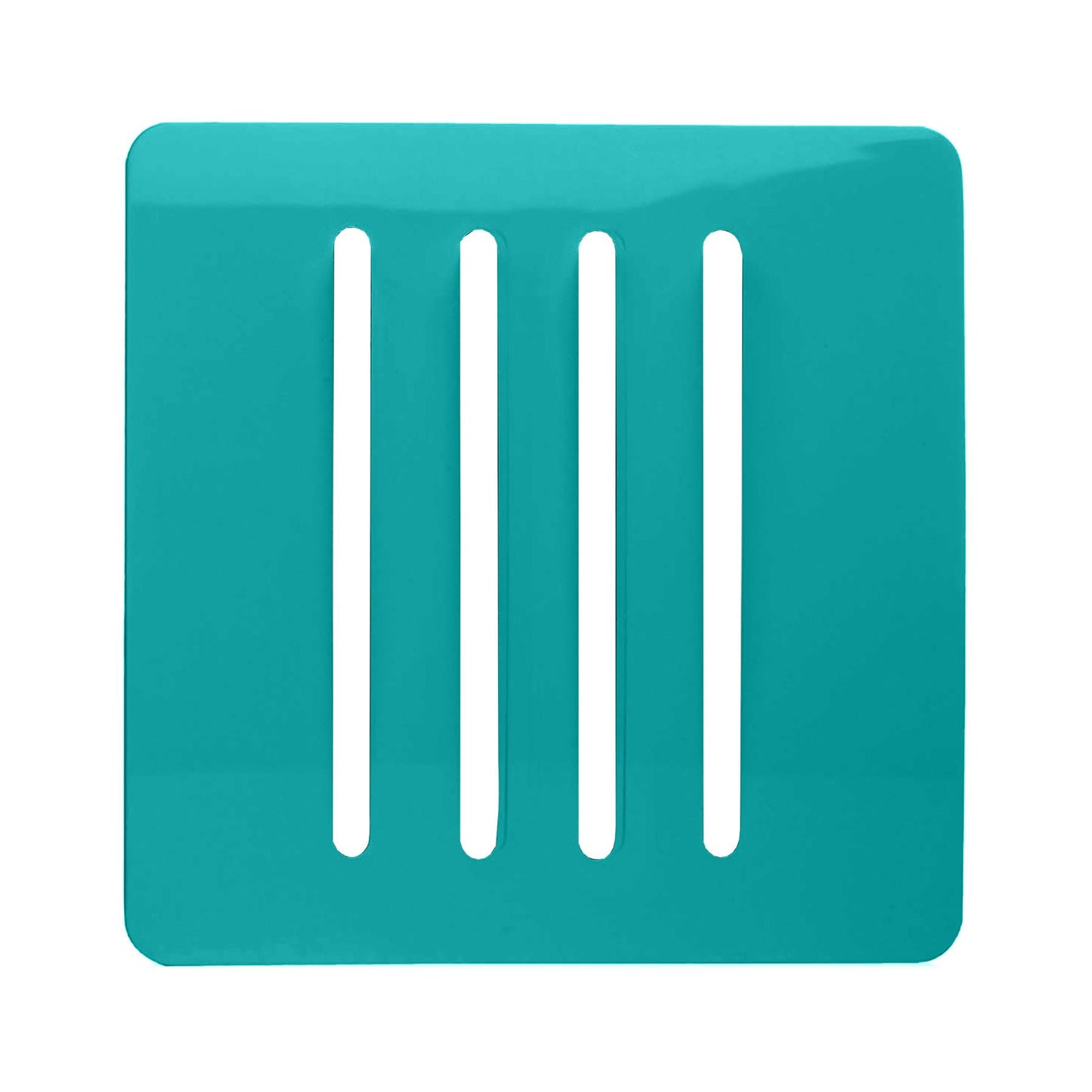 Trendi Switch 4 Gang Spare Faceplate for Modern Designer Light Switch in Bright Teal