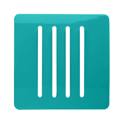 Trendi Switch 4 Gang Spare Faceplate for Modern Designer Light Switch in Bright Teal