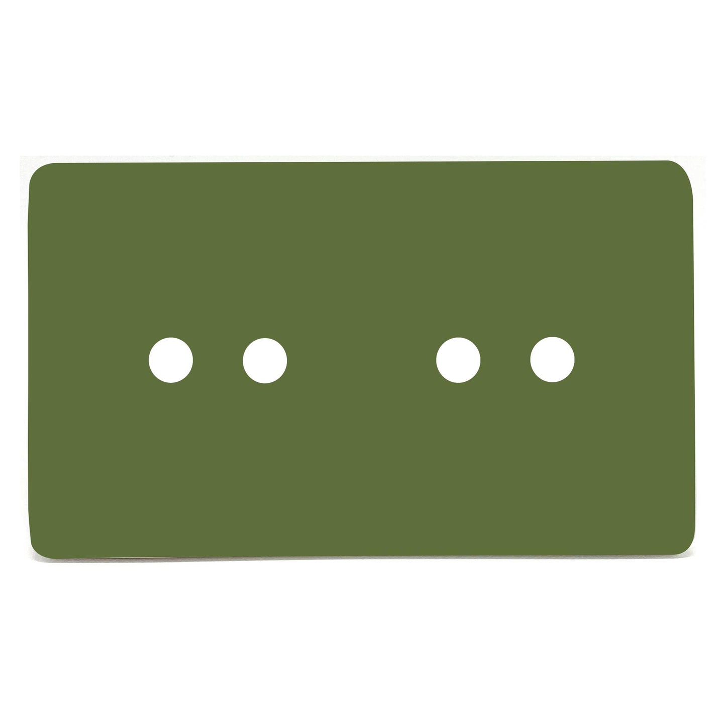 Trendi Switch 4 Gang LED Dimmer Replacement Faceplate in Moss Green