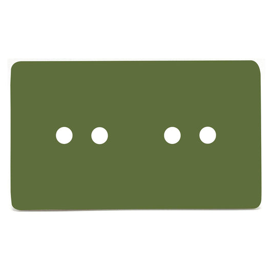 Trendi Switch 4 Gang LED Dimmer Replacement Faceplate in Moss Green