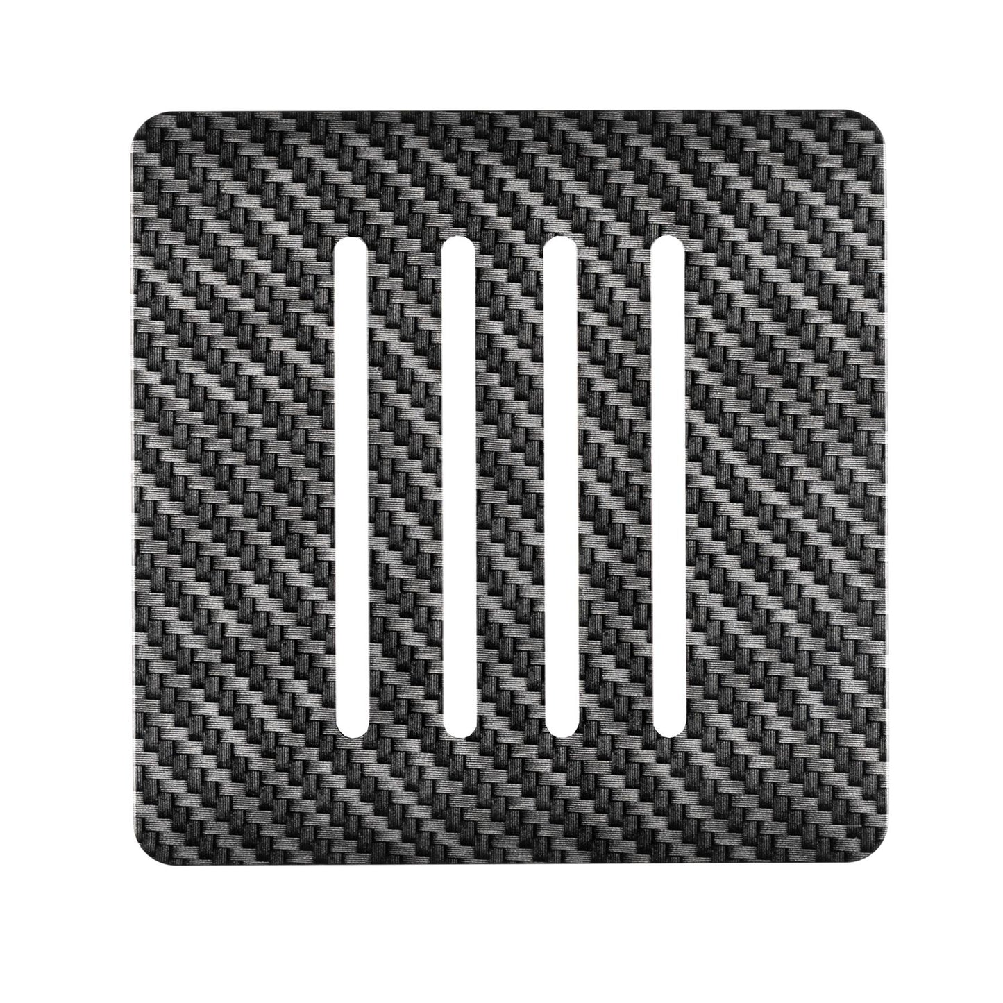 Trendi Switch 4 Gang Spare Faceplate for Modern Designer Light Switch in Carbon Fibre