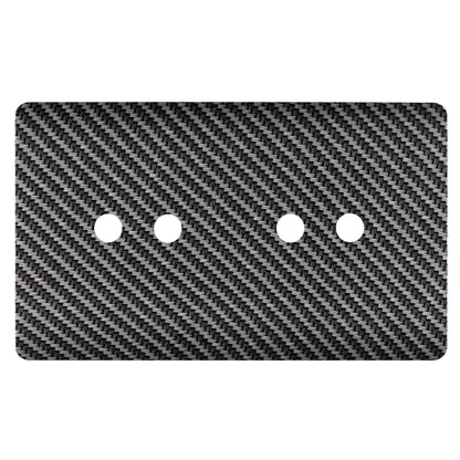 Trendi Switch 4 Gang LED Dimmer Replacement Faceplate in Carbon Fibre