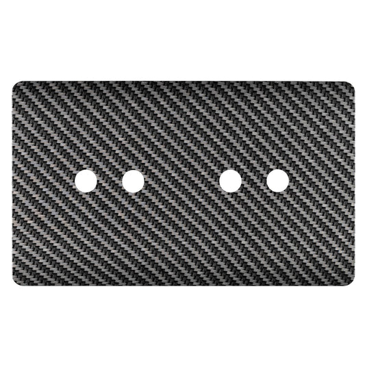 Trendi Switch 4 Gang LED Dimmer Replacement Faceplate in Carbon Fibre