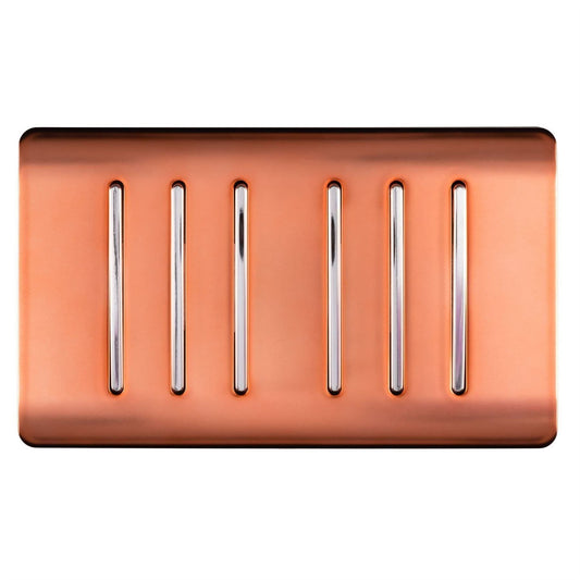 Trendi Switch 6 Gang Spare Faceplate for Modern Designer Light Switch in Copper