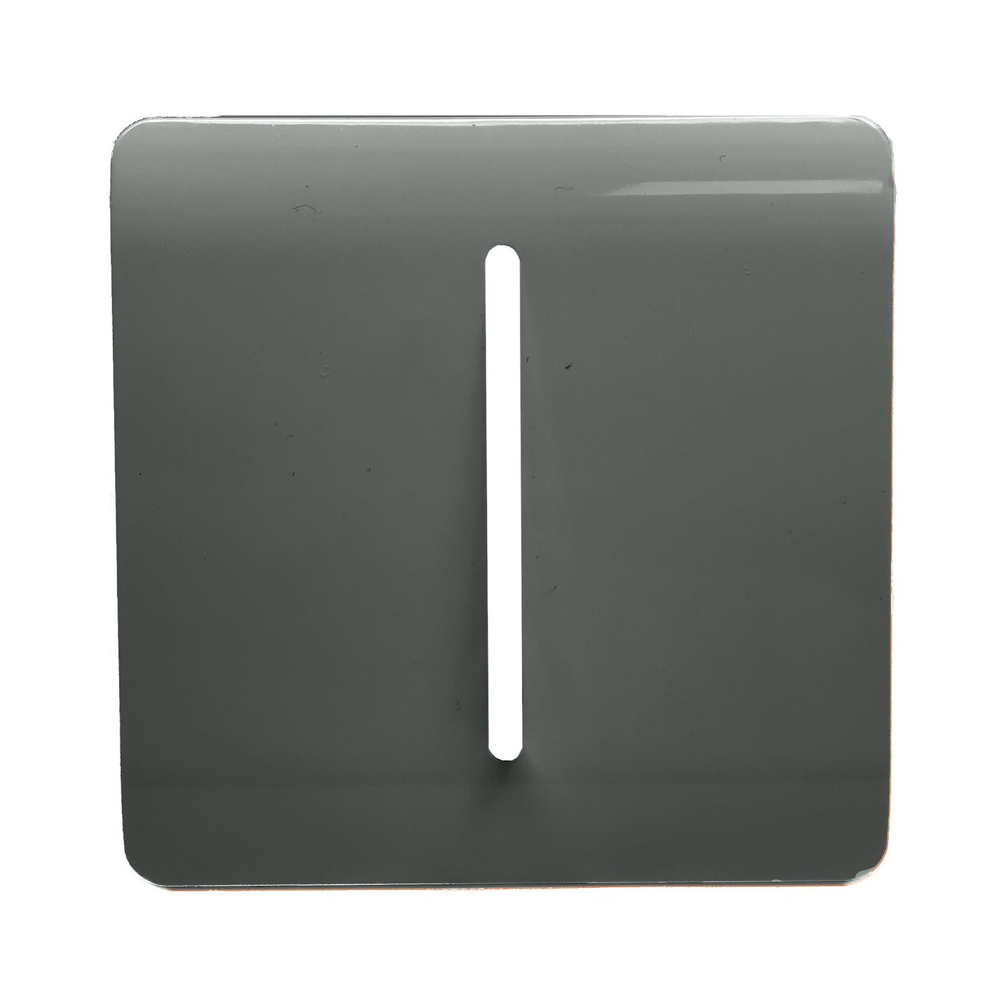 Trendi Switch 1 Gang Spare Faceplate for Modern Designer Light Switch in Charcoal Grey