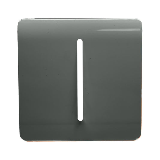 Trendi Switch 1 Gang Spare Faceplate for Modern Designer Light Switch in Charcoal Grey