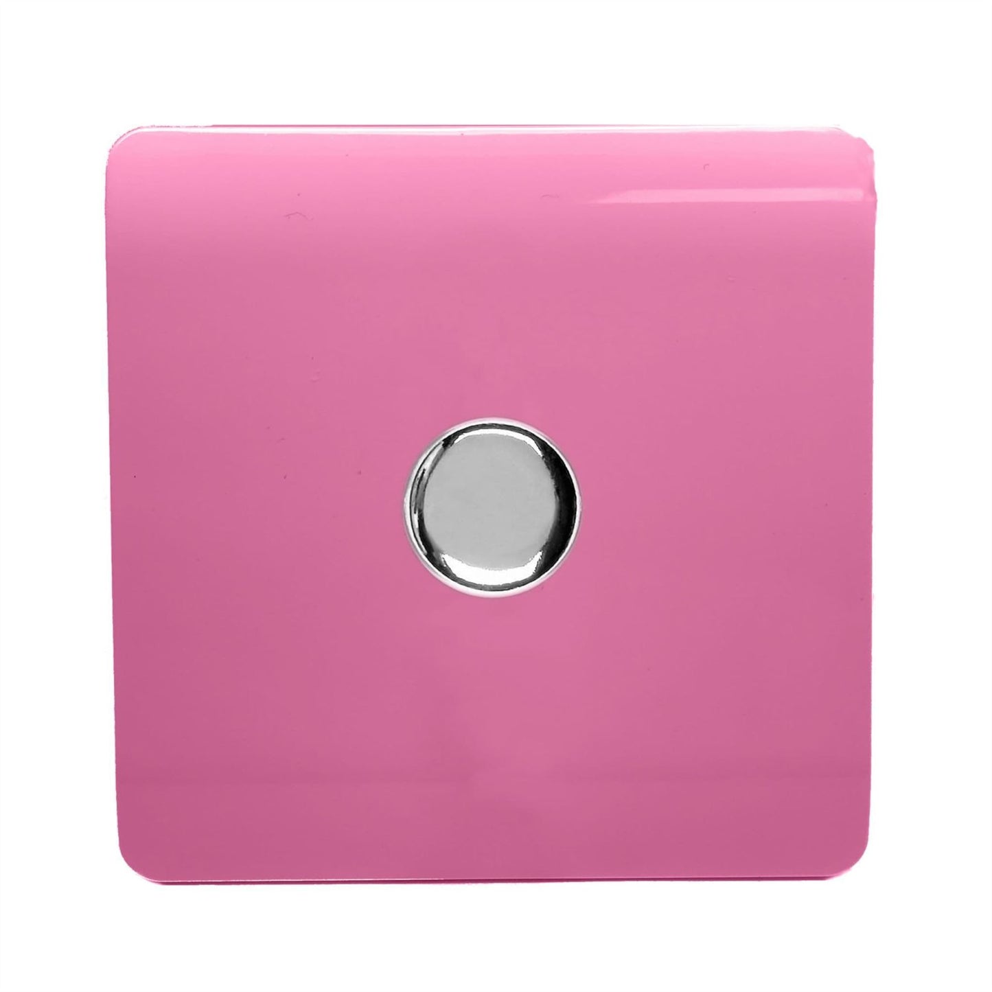 Trendi Switch 1 Gang 1 or 2 way 150w Rotary LED Dimmer Light Switchin Candy Pink