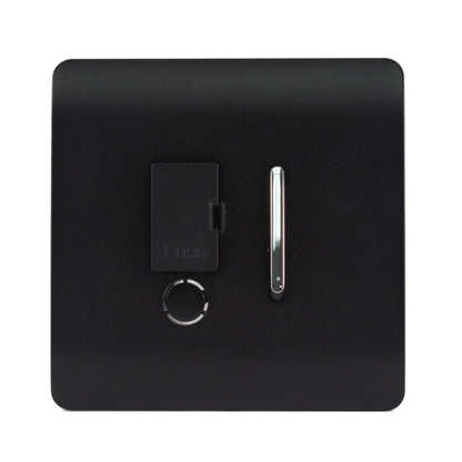 Trendi Switch 13 Amp Fused Spur with Flex Outlet in Matt Black