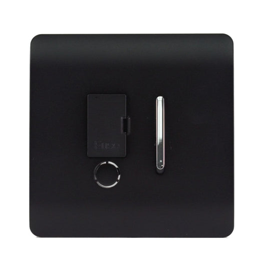 Trendi Switch 13 Amp Fused Spur with Flex Outletin Matt Black
