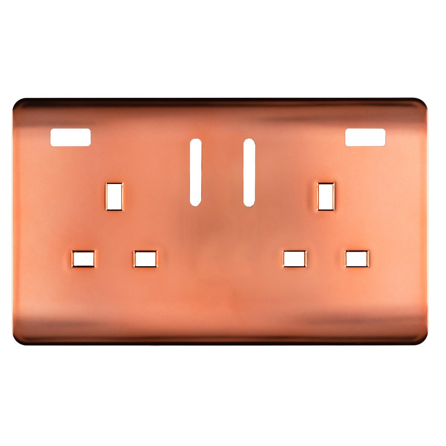 Trendi Switch 2 Gang USB Spare Faceplate For Modern Designer Plug Socket in Copper