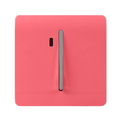 Trendi Switch 1 Gang 45 Amp Cooker Switch with Neon in Strawberry Red