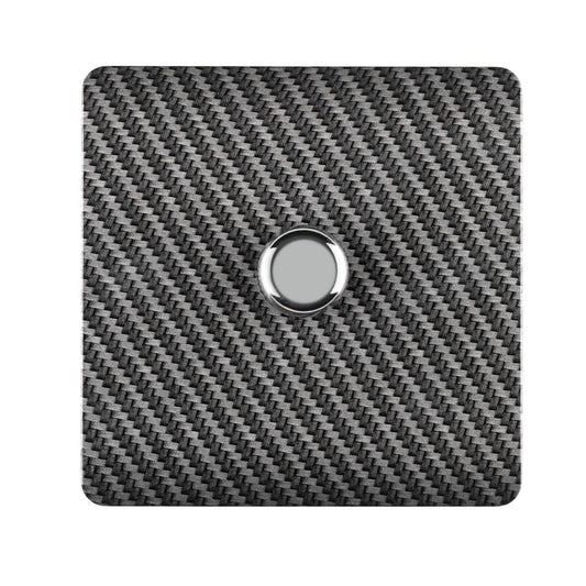 Trendi Switch 1 Gang 1 or 2 way 150w Rotary LED Dimmer Light Switchin Carbon Fibre
