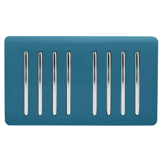 Trendi Switch 8 Gang 1 or 2 Way Light Switchin Ocean Blue