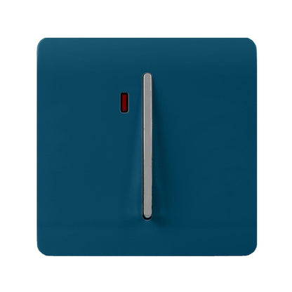 Trendi Switch 1 Gang 45 Amp Cooker Switch with Neon in Midnight Blue