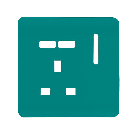 Trendi Switch 1 Gang USB Spare Faceplate For Modern Designer Plug Socket in Bright Teal