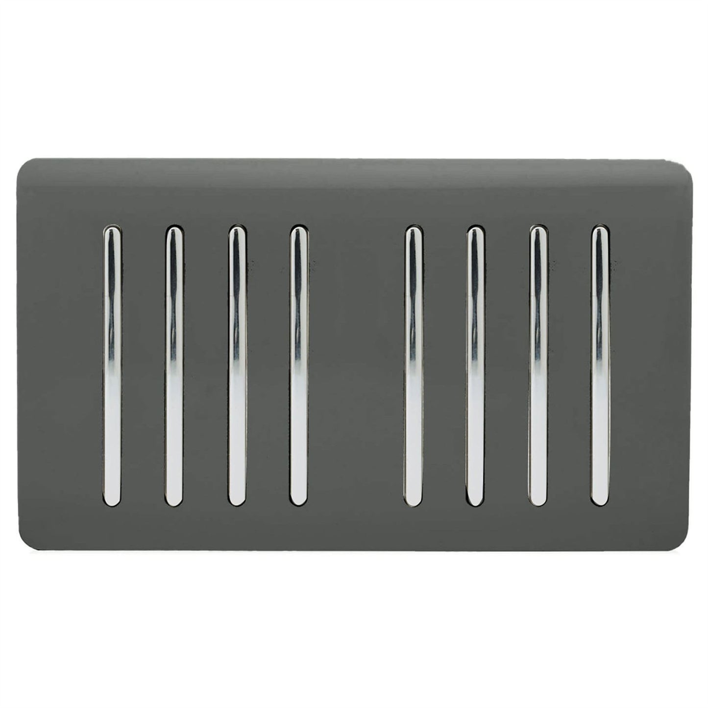 Trendi Switch 8 Gang 1 or 2 Way Light Switchin Charcoal Grey