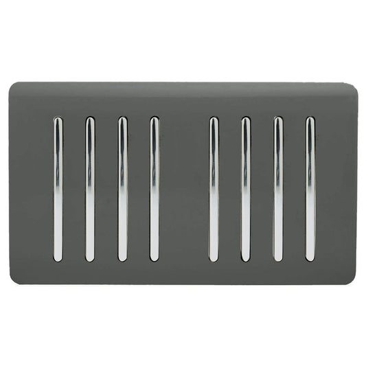 Trendi Switch 8 Gang 1 or 2 Way Light Switchin Charcoal Grey
