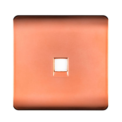 Trendi Switch 1 Gang RJ45 Cat 5e PC Ethernet Socket in Copper