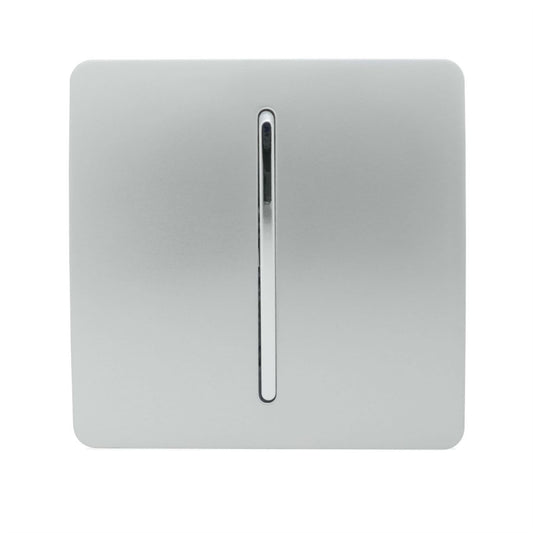 Trendi Switch 1 Gang Intermediate Rocker Light Switchin Platinum Silver