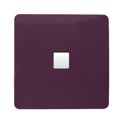 Trendi Switch 1 Gang Cat 3 Telephone Slave Socket in Plum Purple