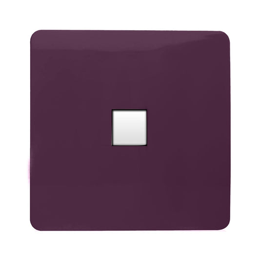Trendi Switch 1 Gang Cat 3 Telephone Slave Socketin Plum Purple