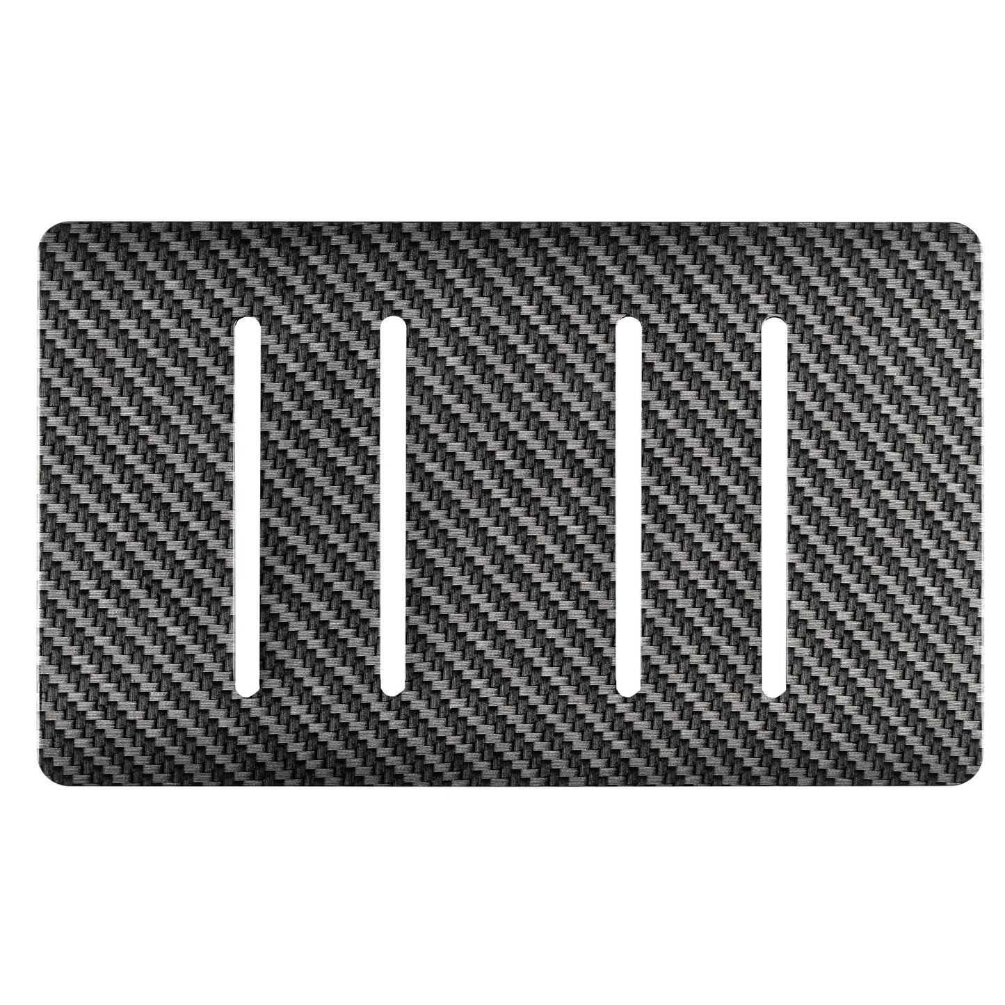 Trendi Switch 4 Gang Spare Twin Faceplate for Modern Designer Light Switch in Carbon Fibre