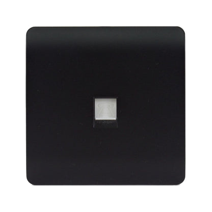 Trendi SPARE FACEPLATE For  Telephone Socket Matt Black Soft Touch