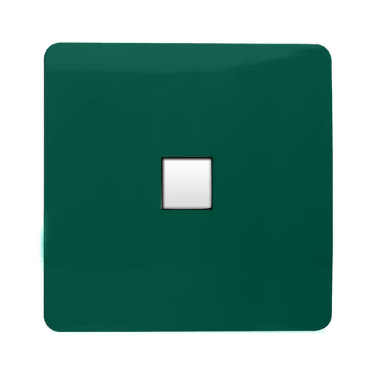 Trendi Switch 1 Gang RJ45 Cat 6 Modern Designer PC Ethernet Socketin Dark Forest Green