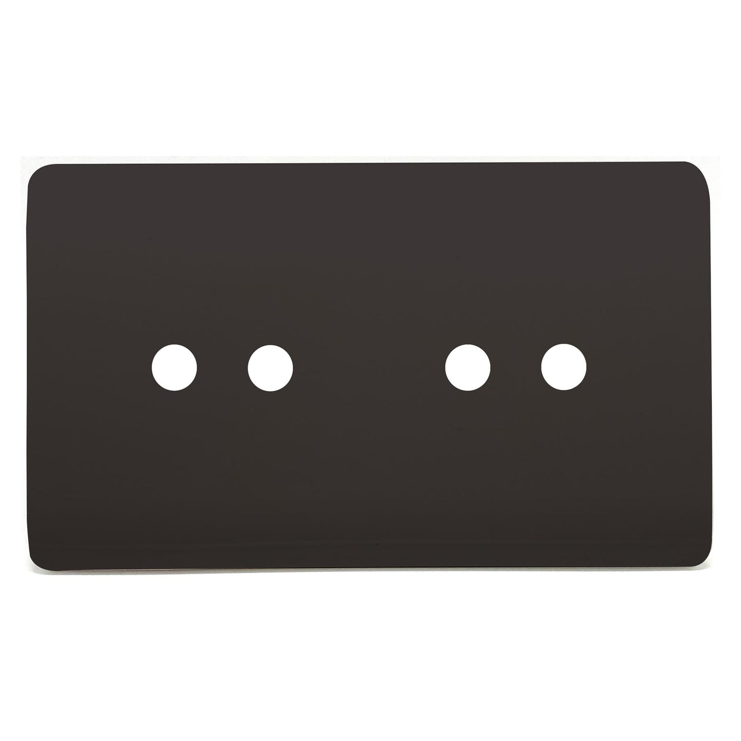 Trendi Switch 4 Gang LED Dimmer Replacement Faceplate in Dark Mocha Brown
