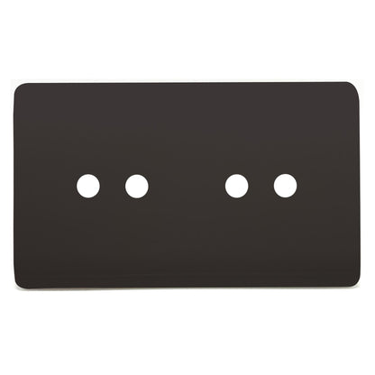 Trendi Switch 4 Gang LED Dimmer Replacement Faceplate in Dark Mocha Brown