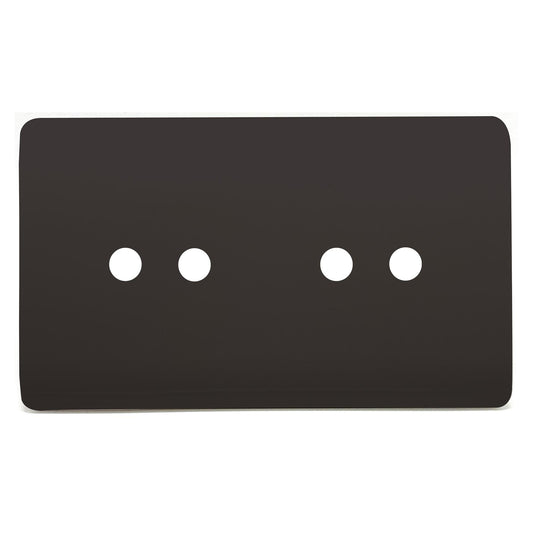 Trendi Switch 4 Gang LED Dimmer Replacement Faceplate in Dark Mocha Brown