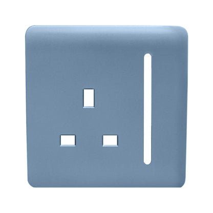 Trendi Switch 1 Gang 13 Amp Switched Spare Faceplate For Modern Designer Plug Socket in Sky Blue