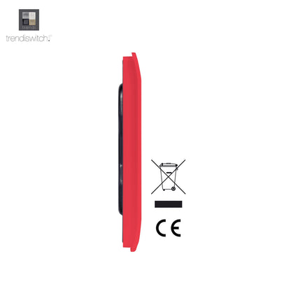 Trendi Switch Double Blanking Plate in Strawberry Red