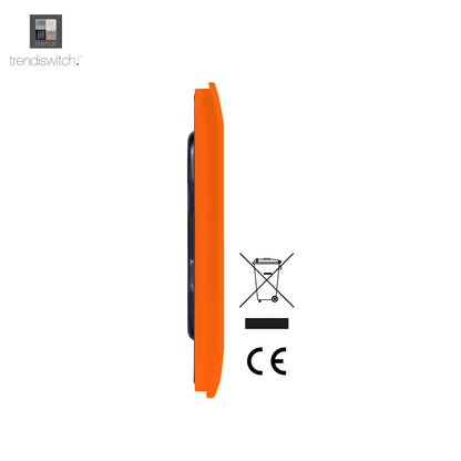 Trendi Switch Double Blanking Plate in Sunset Orange